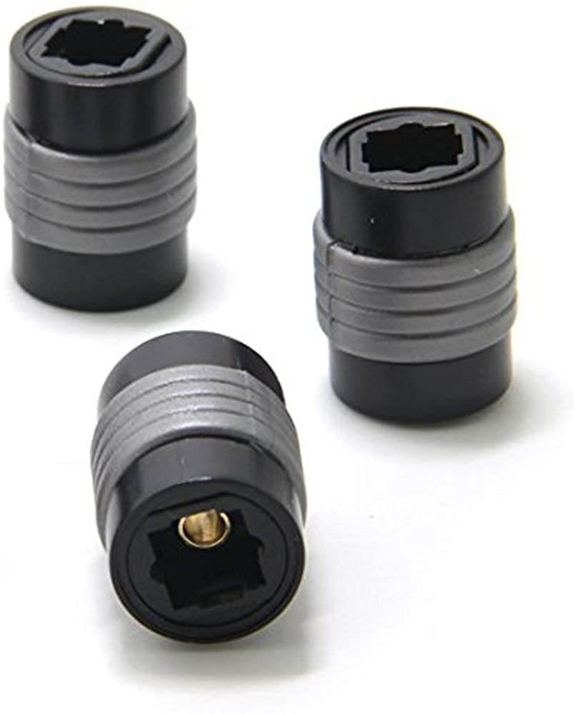 Buyless Cables 3PCS Toslink Digital Optical Audio Extension Cable Adapter Coupler Female to Female Black
