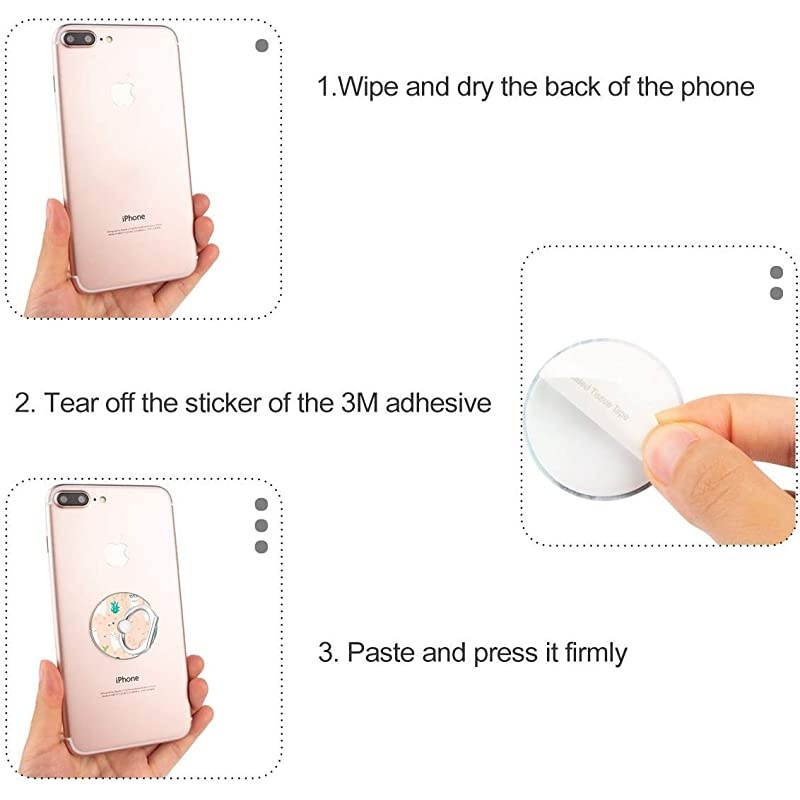 Cell Phone Ring Holder Stand, 360 Degree Rotation Universal Finger Ring Kickstand Phone Grip for Car Mount Compatible with All Smartphones-Lazy Sloth