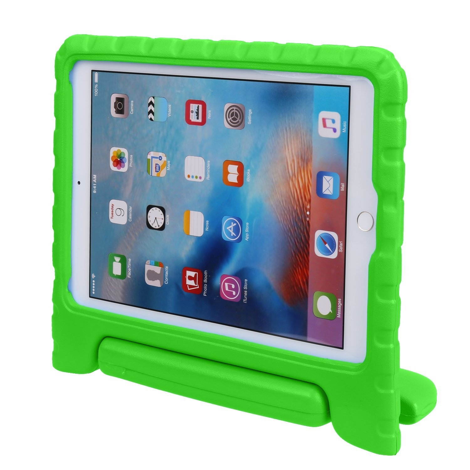 KIQ Kids Case for iPad 4, EVA Shockproof Bumper Impact Resistant Hard Cover Stand Foam Case for Apple iPad (4th Generation, 9.7-inch) (Green)