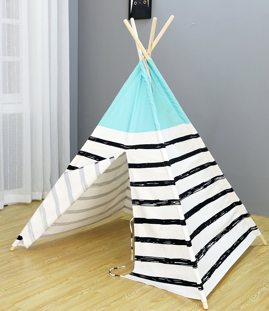 Wonder Wise by Asweets Canvas Striped Teepee Play Tent