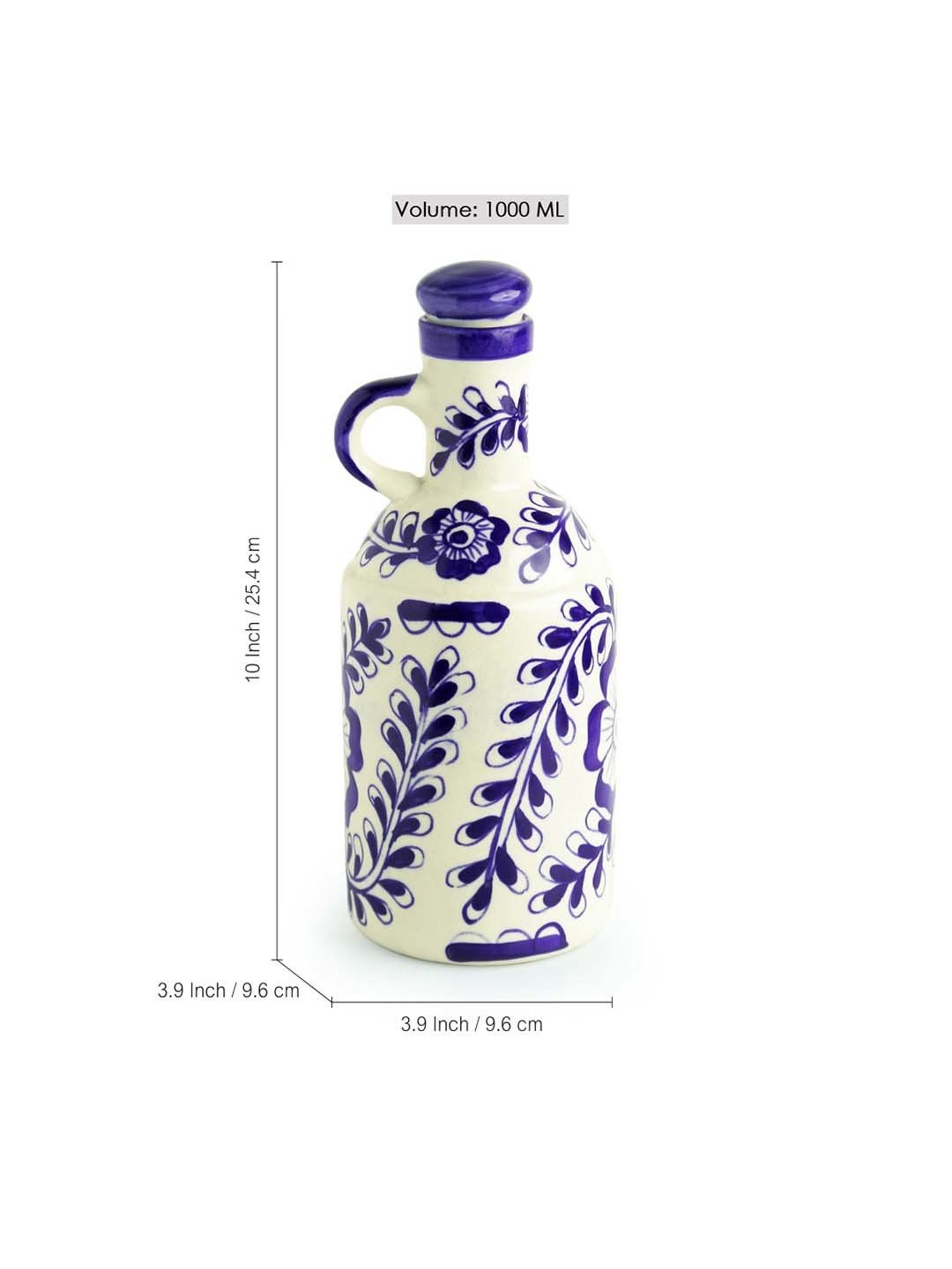 COLE & MASON White & Beige Ceramic Pourer - Set of 1