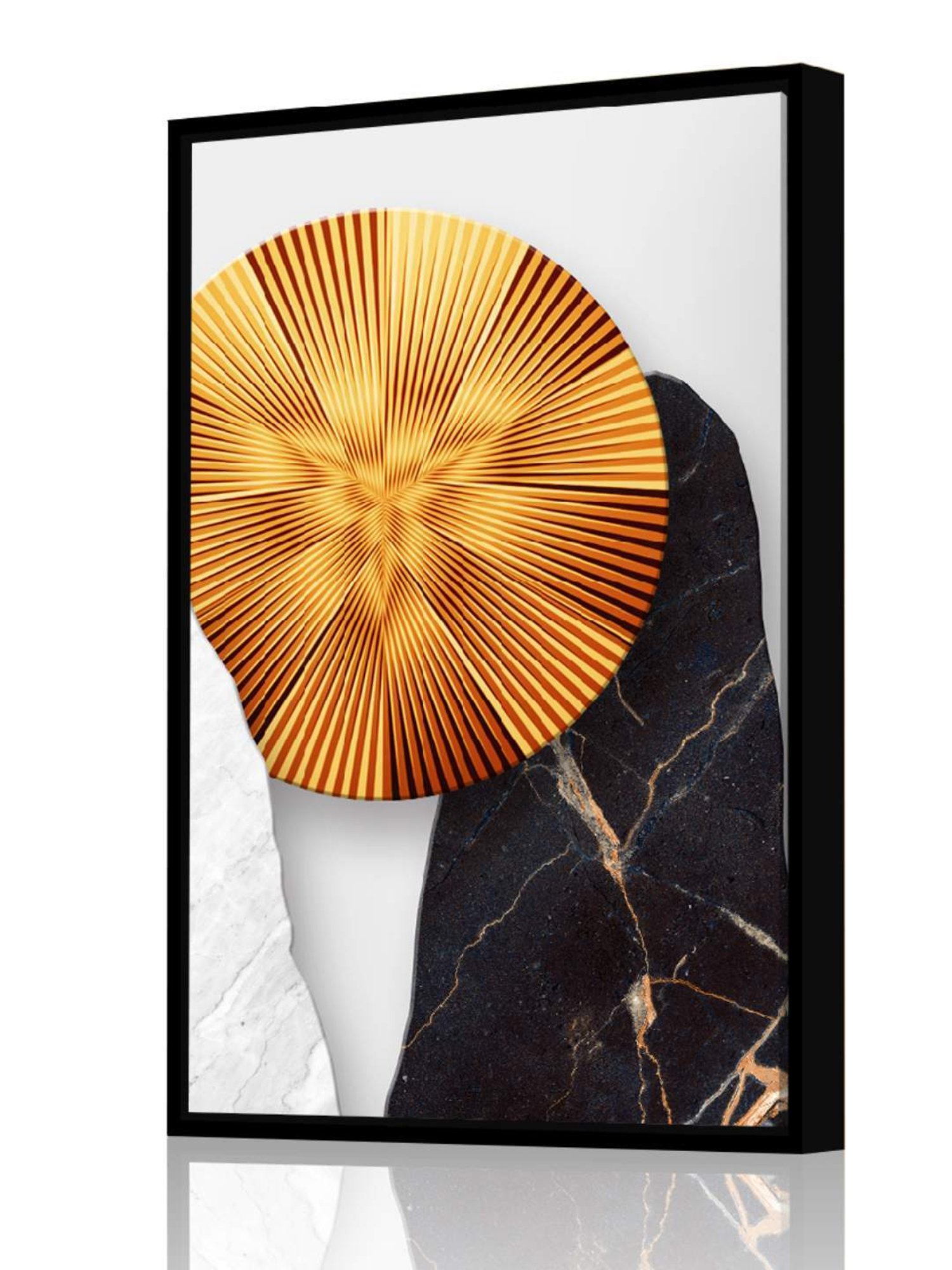 Art Street Printed Black Cotton Canvas Wall Art