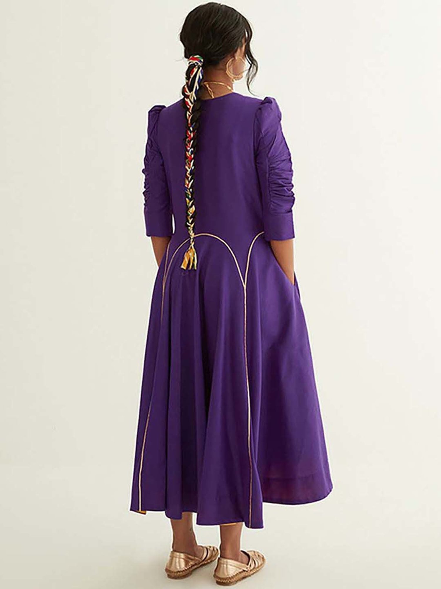 Abhishti Purple A-Line Dress