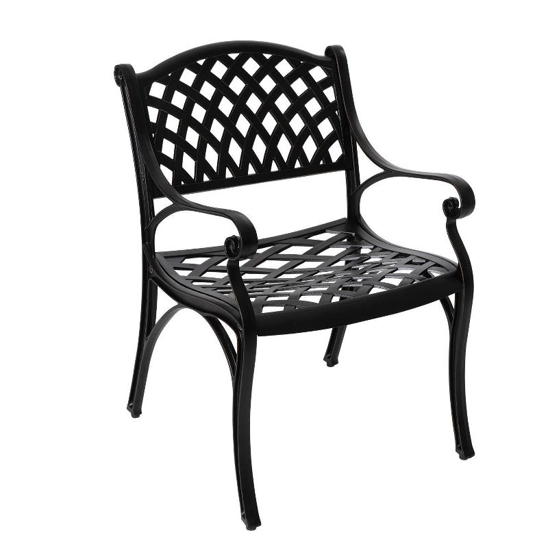 5pc Cast Aluminum Dining Set with Cream Cushions - Nuu Garden