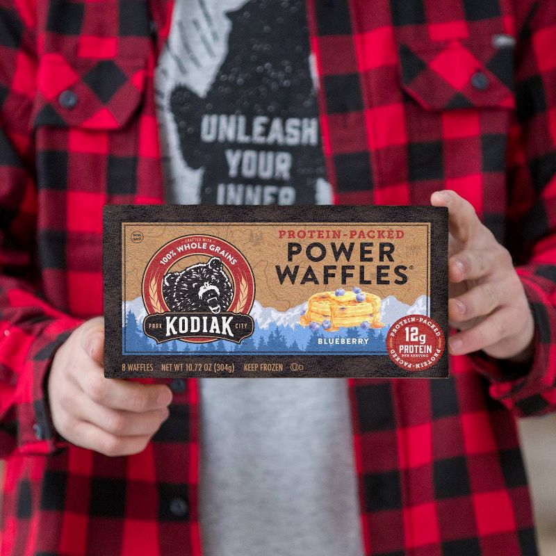 Kodiak Cakes Power Waffles Blueberry Frozen Waffles - 10.72oz