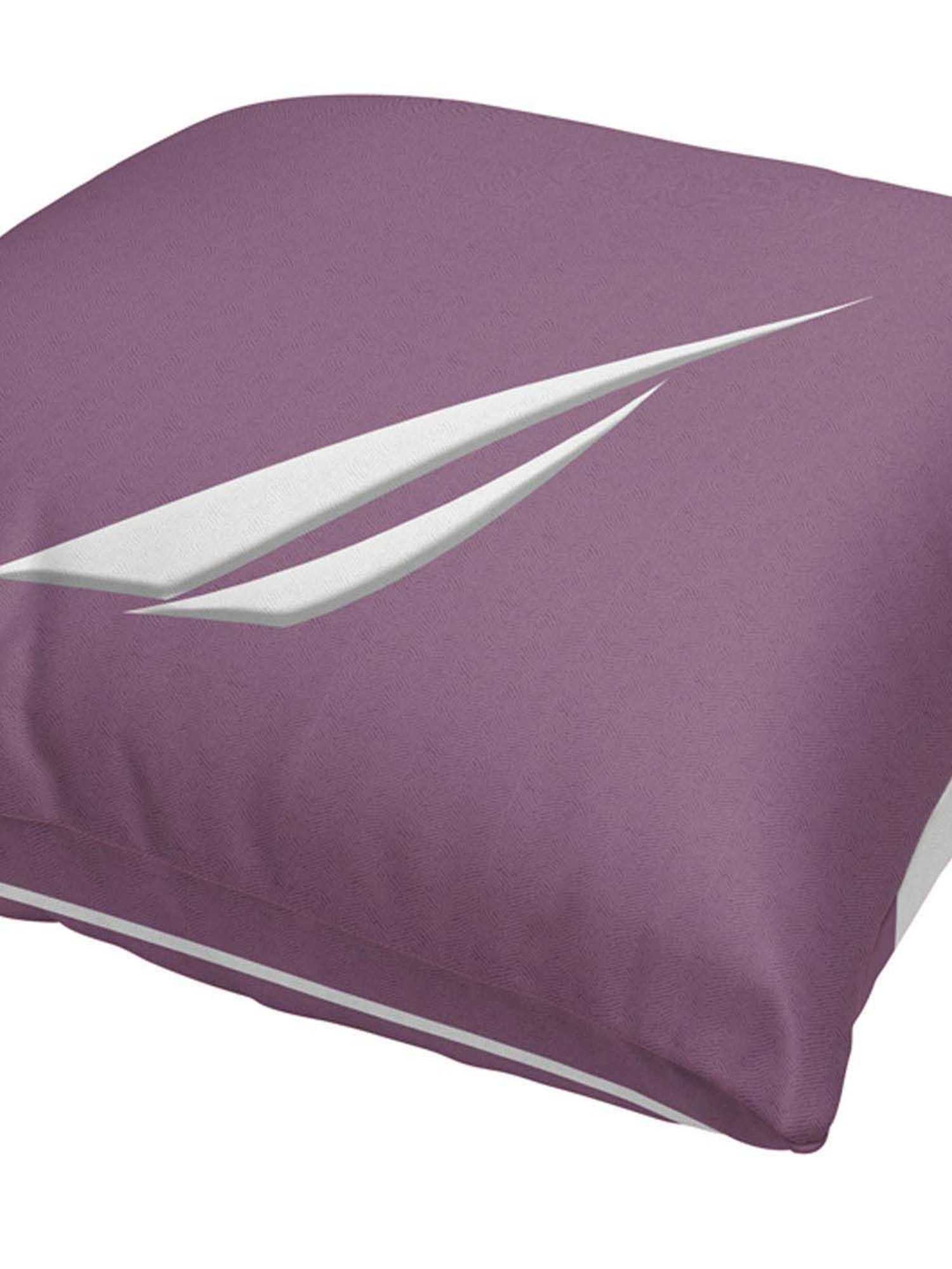 Nautica Logo Stripe Grape & Mint Microfibre 300 GSM Premium Cushion Covers - Set of 2