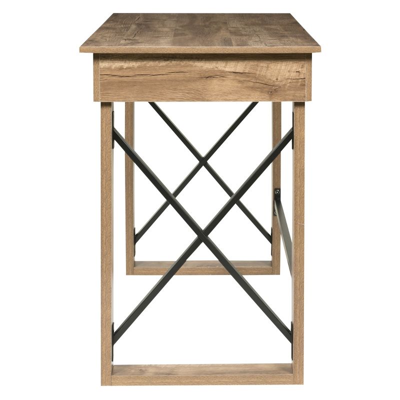 Martin Standing Desk With Drawer Oak - OneSpace