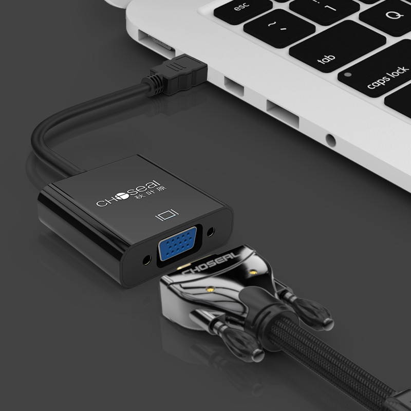 Choseal Computer Adapter HDMI to VGA Gold-Plated HDMI to VGA Adapter for Computer, Desktop, Laptop, PS4, PC, Monitor, Projector, HDTV QS6933