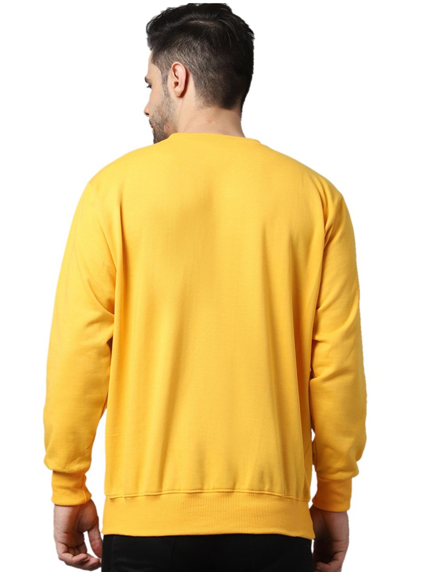 Vimal Jonney Yellow Regular Fit Printed Sweatshirts - Pack of 2