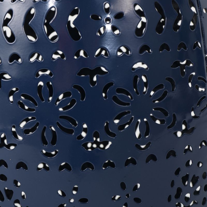 Ruby 12"  Iron Side Table - Dark Blue - Christopher Knight Home