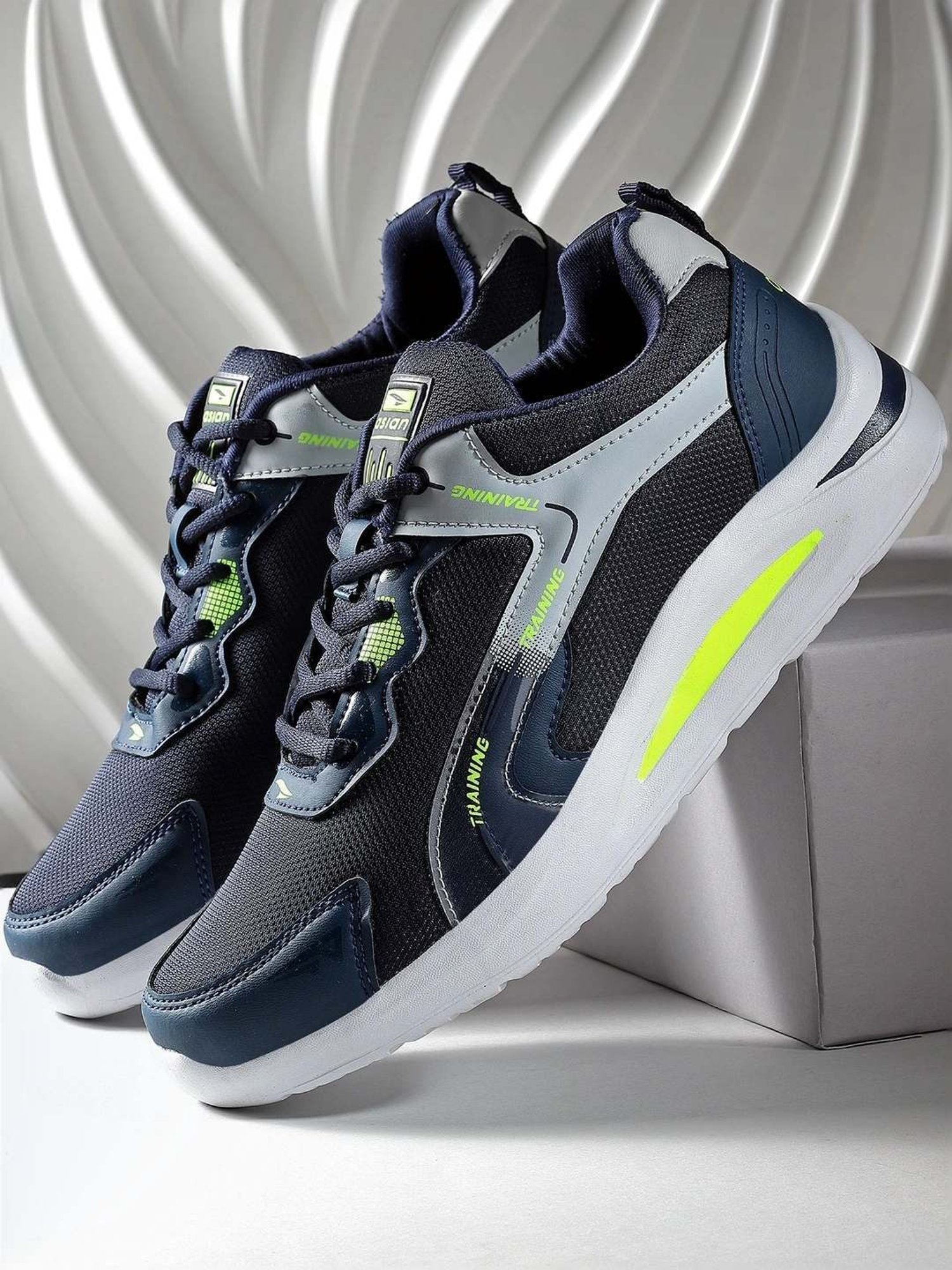 Asian Men's Navy Running Shoes