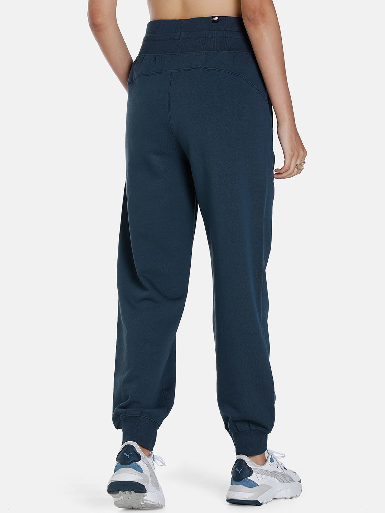 Puma Teal Regular Fit High Rise joggers