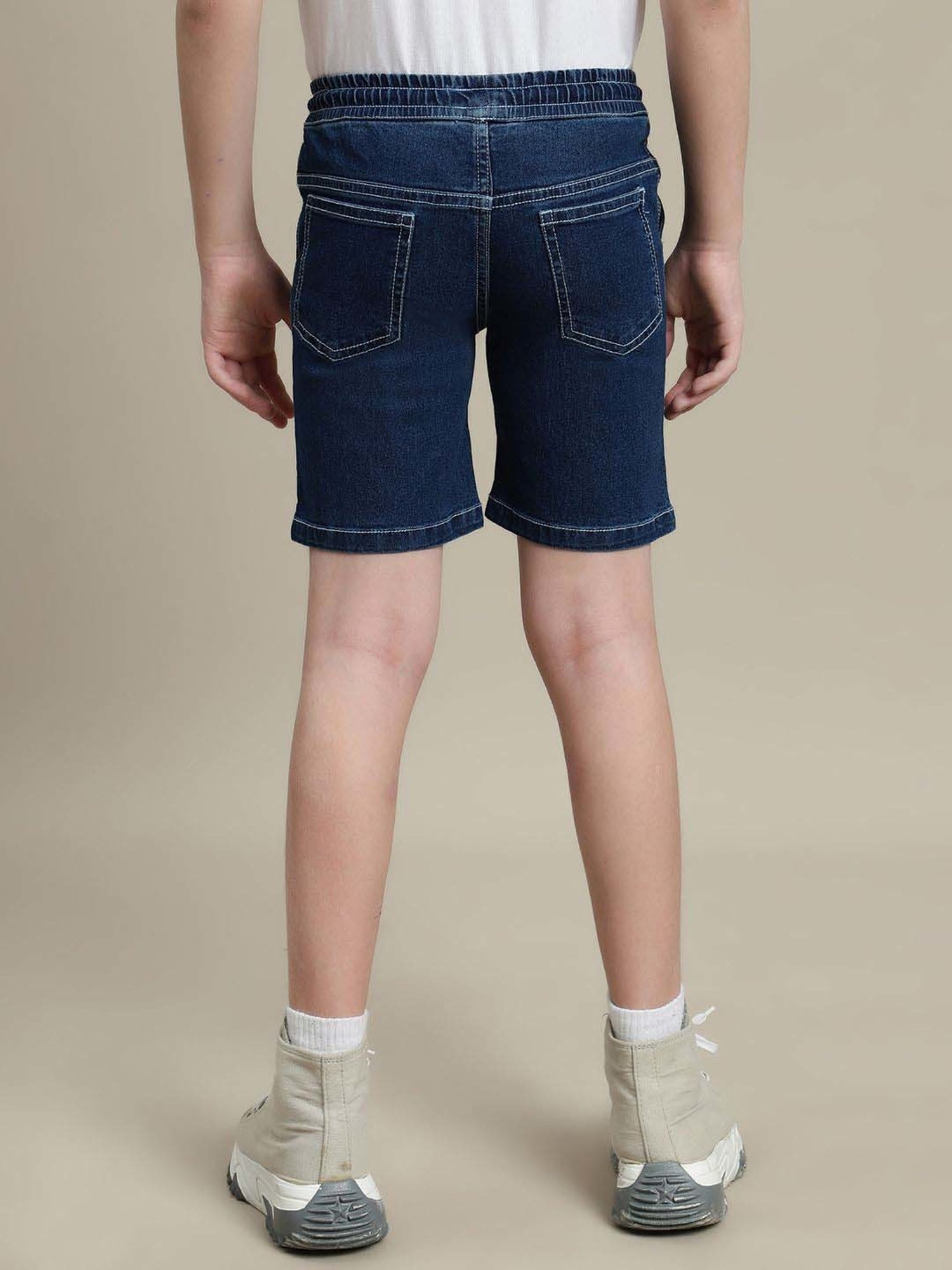 Kidsville Boys Blue Cotton Printed Short