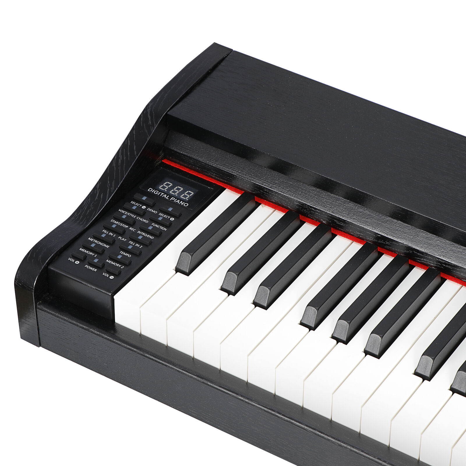 88 Key Digital Electronic Piano Keyboard with Sustain Pedal and Music Stand for Beginner