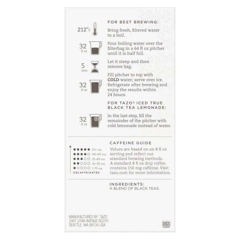 Tazo Iced Black Tea - 6ct