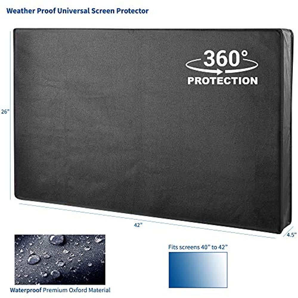 VIVO Flat Screen Cover Protector for 40" to 42" TV Universal Outdoor Waterproof Weather Resistant (COVER-TV040B)