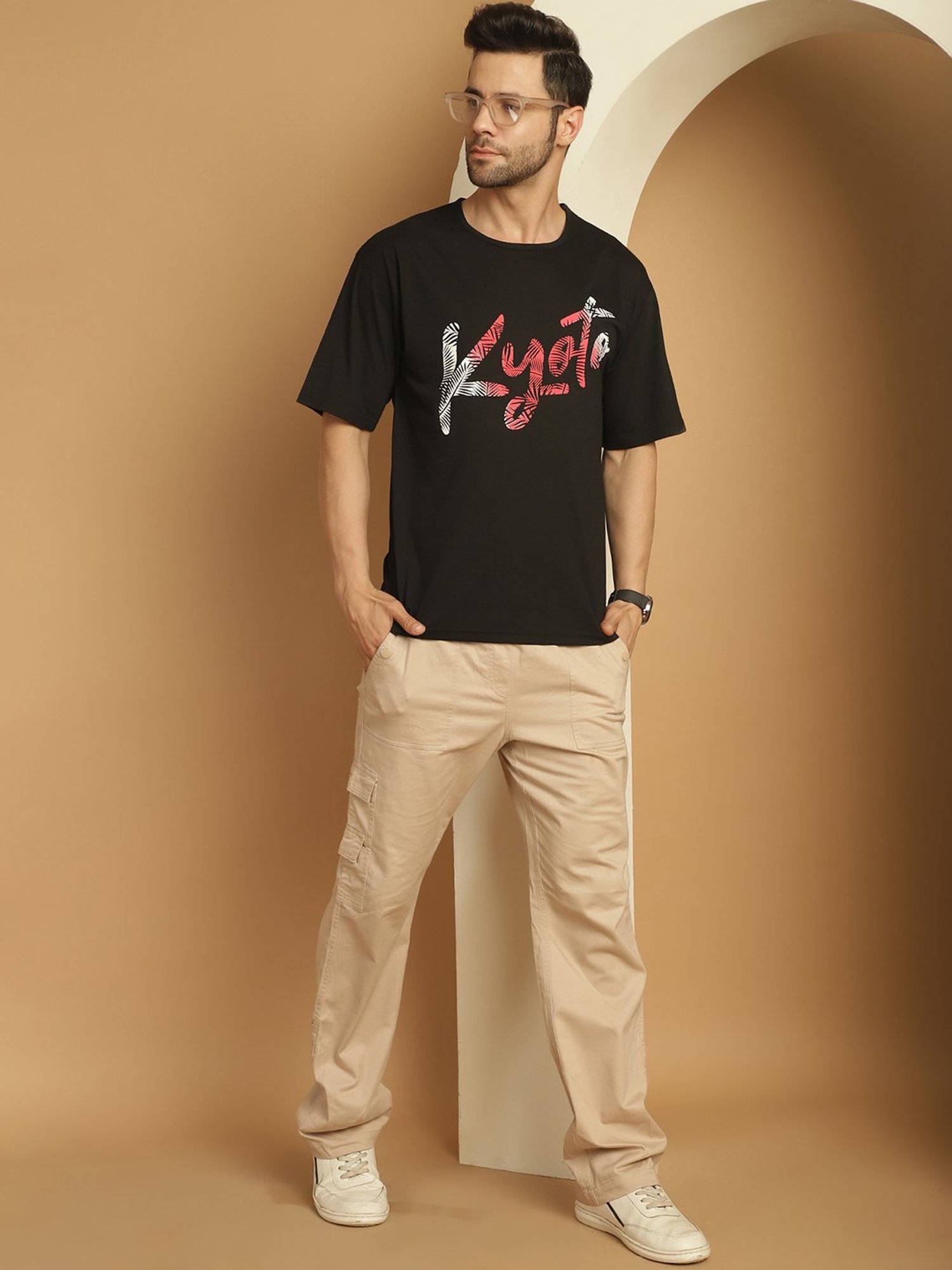 Vimal Jonney Multicolor Regular Fit Printed Crew T-Shirt - Pack of 3