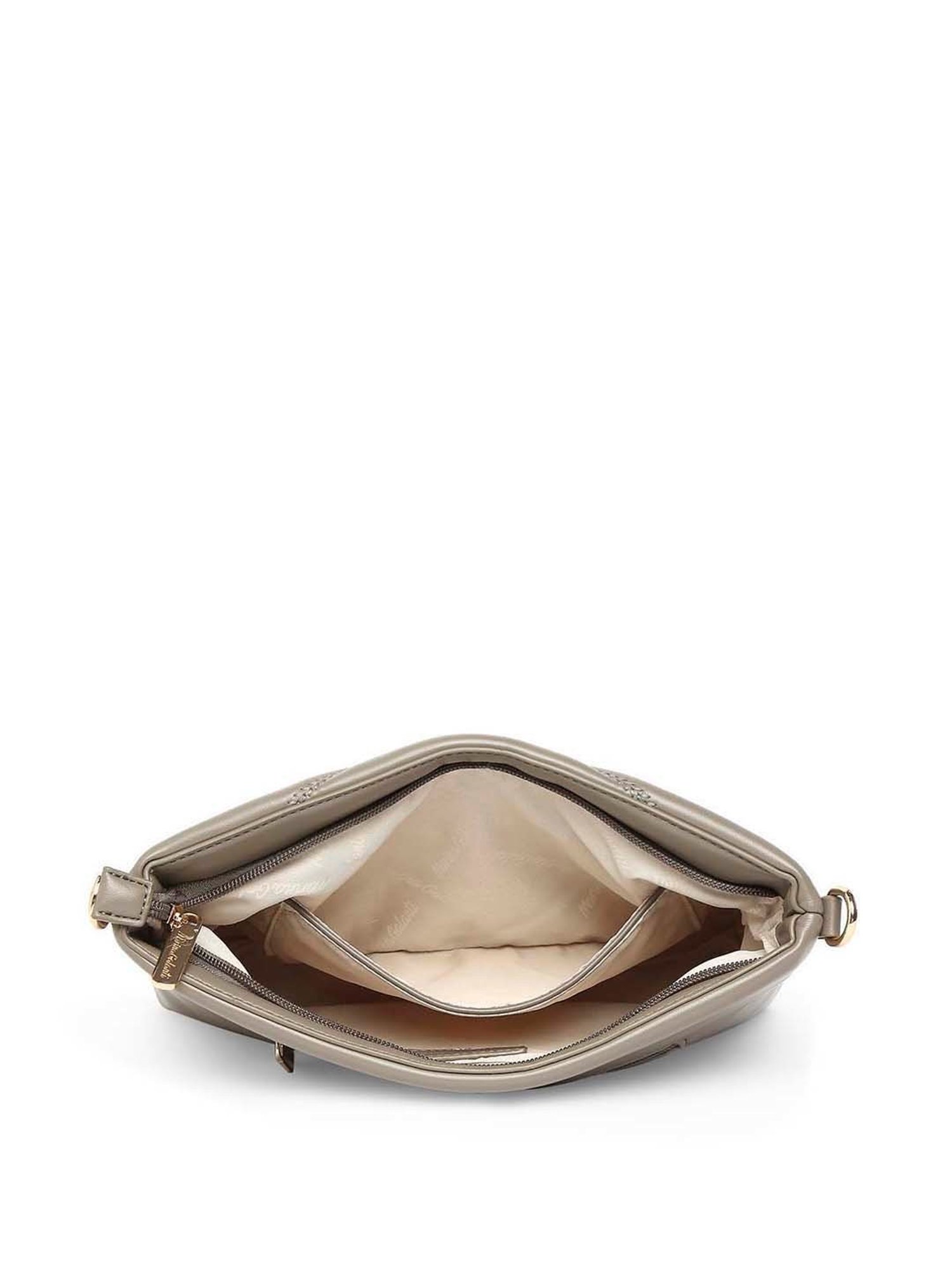 Marina Galanti Grey Quilted Medium Sling Handbag