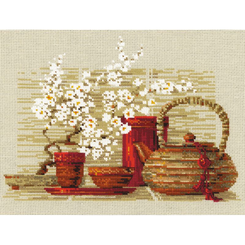 RIOLIS Counted Cross Stitch Kit 11.75"X9.5"-Tea (14 Count)