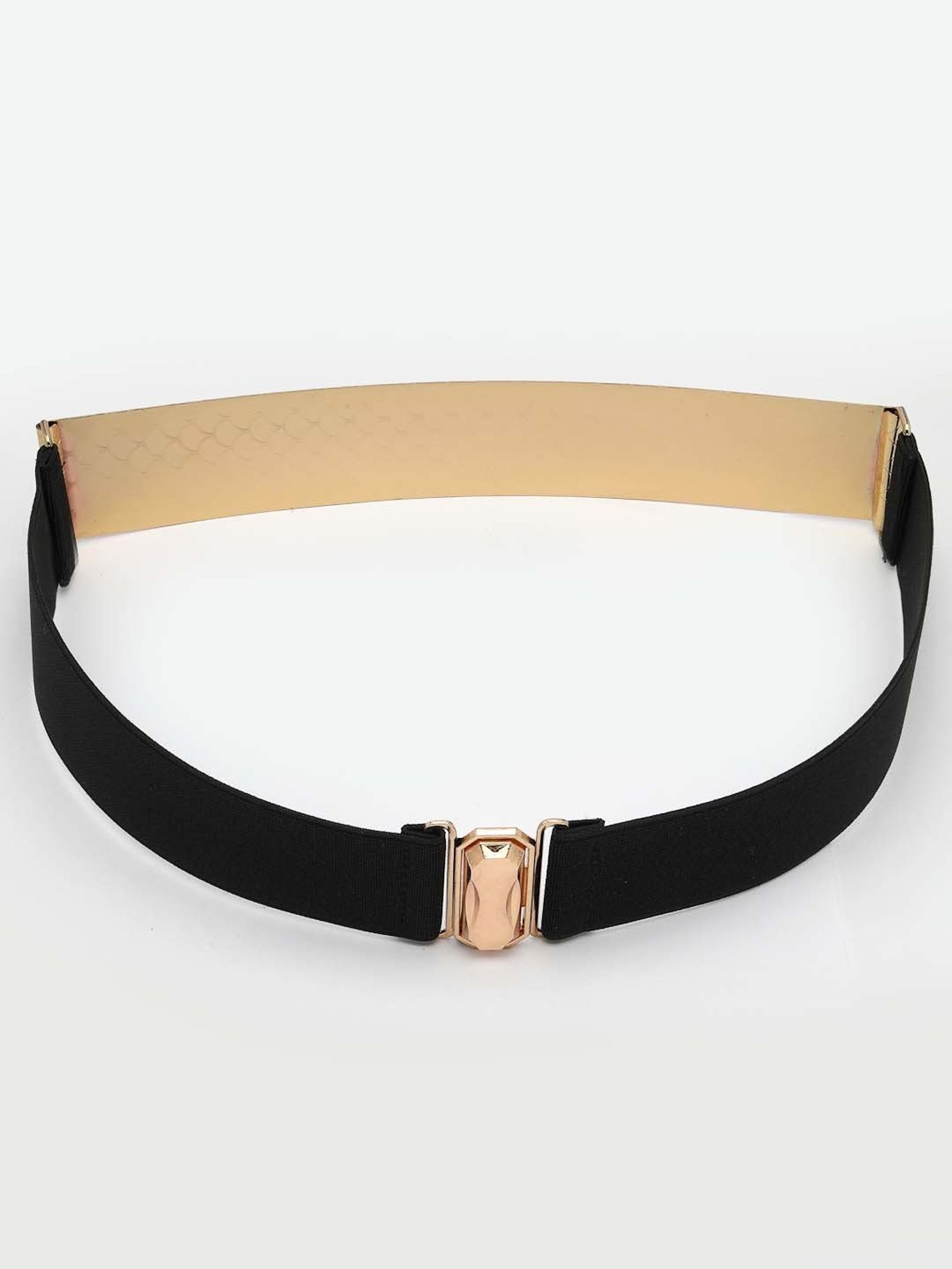 NVR Circular Gold Plated Adjustable Broad Belt for Women