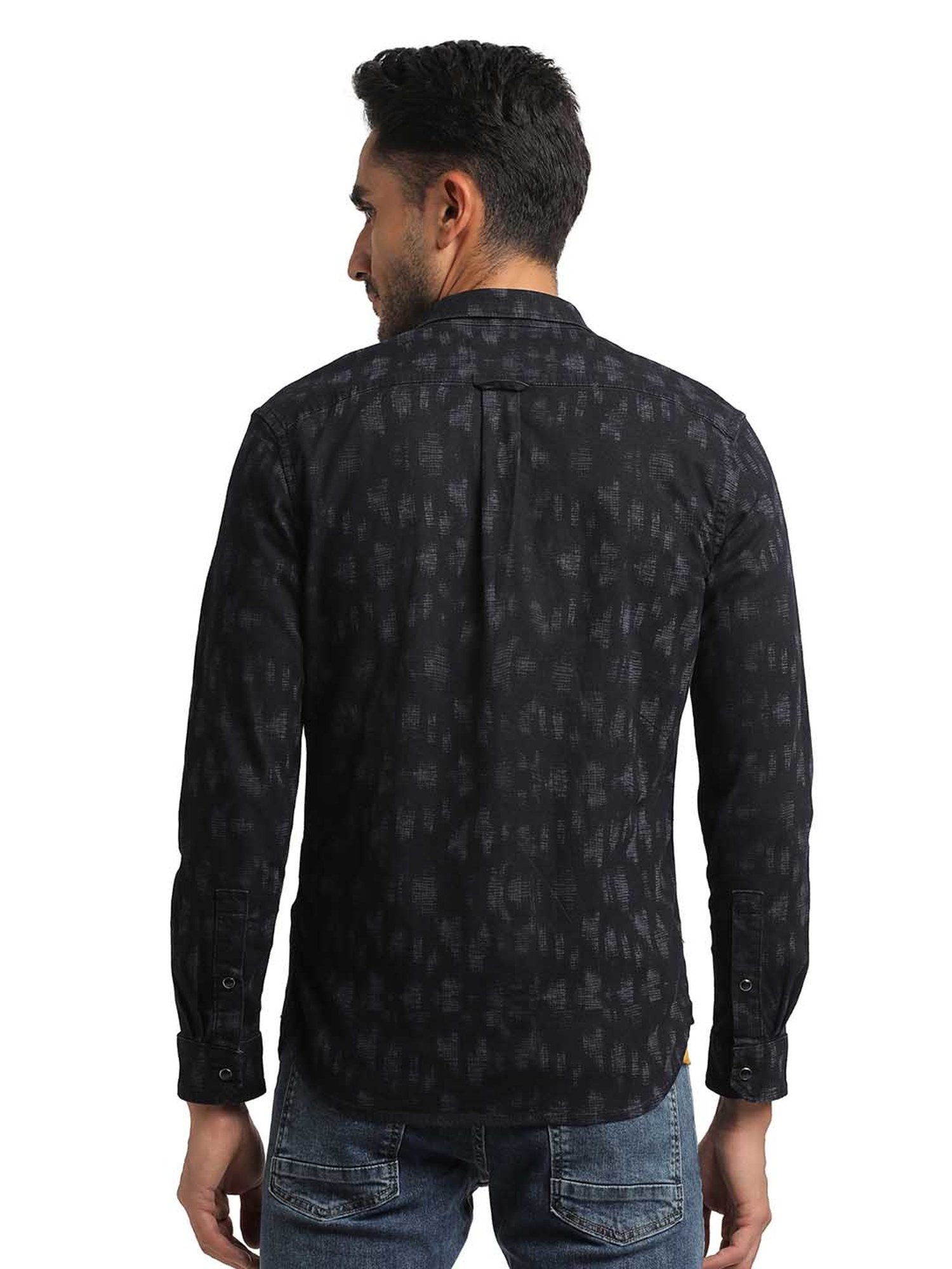 EVERBLUE Dark Ink Blue Regular Fit Shirt