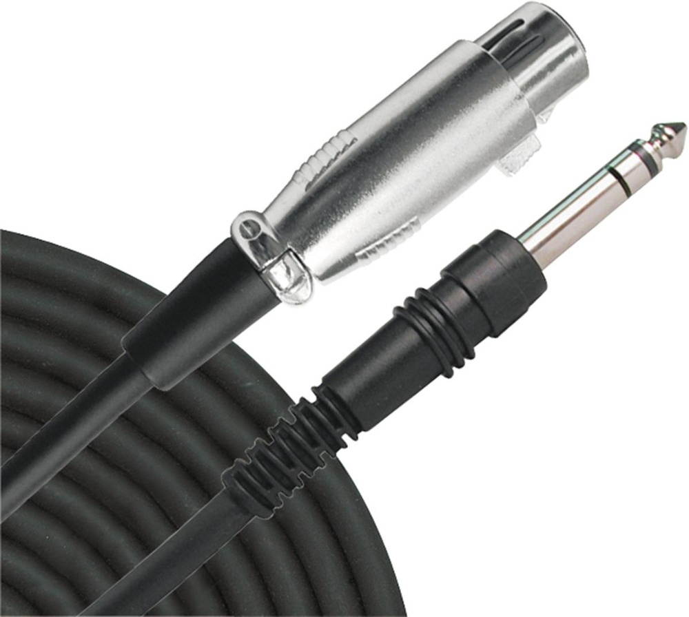 Livewire Essential Interconnect Cable 1/4" TRS Male to XLR Female 10 ft. Black