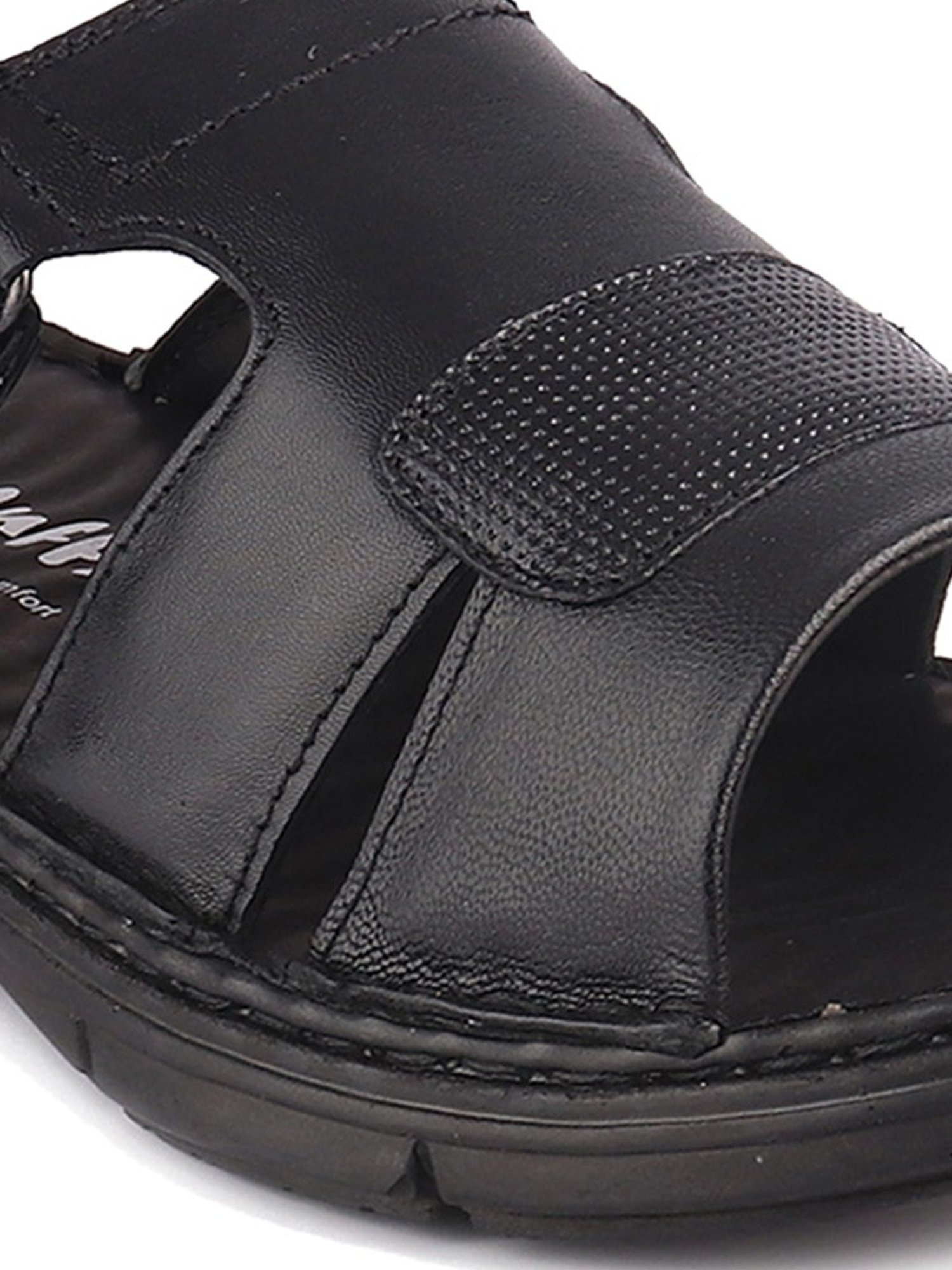 Red Chief Men's Black Casual Sandals