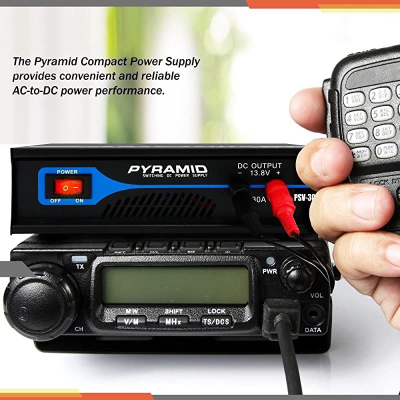 Compact Bench Power Supply 30 Amp Regulated Home Lab Benchtop ACtoDC Converter w 138 Volt DC 115230V AC Switchable Screw Type Terminals Cooling Fan Pyramid PSV300