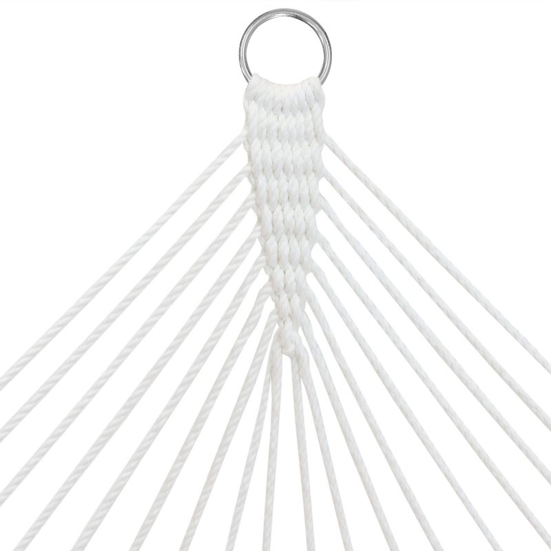 Sunnydaze Heavy-Duty Quilted 2-Person Hammock with Curved Bamboo Spreader Bars - 450 lb Weight Capacity - Navy and Gray Tiled Octagon