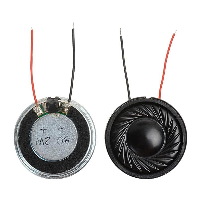 2W 8 Ohm Micro Internal Speaker Magnet Loudspeaker 28mm Dia Round Metal Shell Wire DIY Slim PC Laptop4Pcs