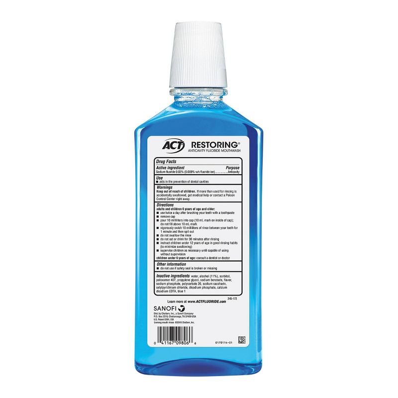 Act Cool Mint Restoring Fluoride Rinse - 33oz