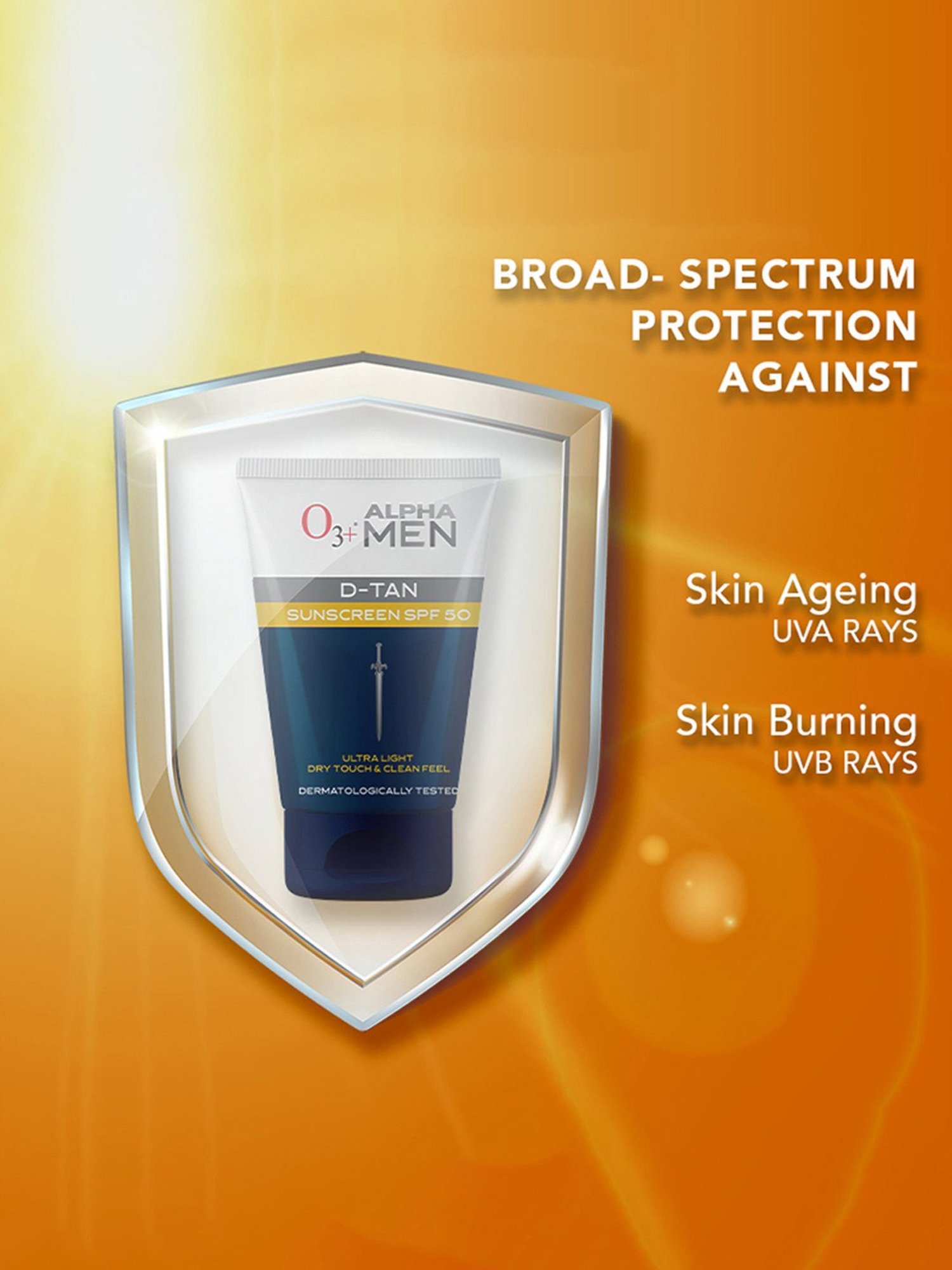 O3+ Alpha Men D-Tan Sunscreen SPF 50 - 50 gm