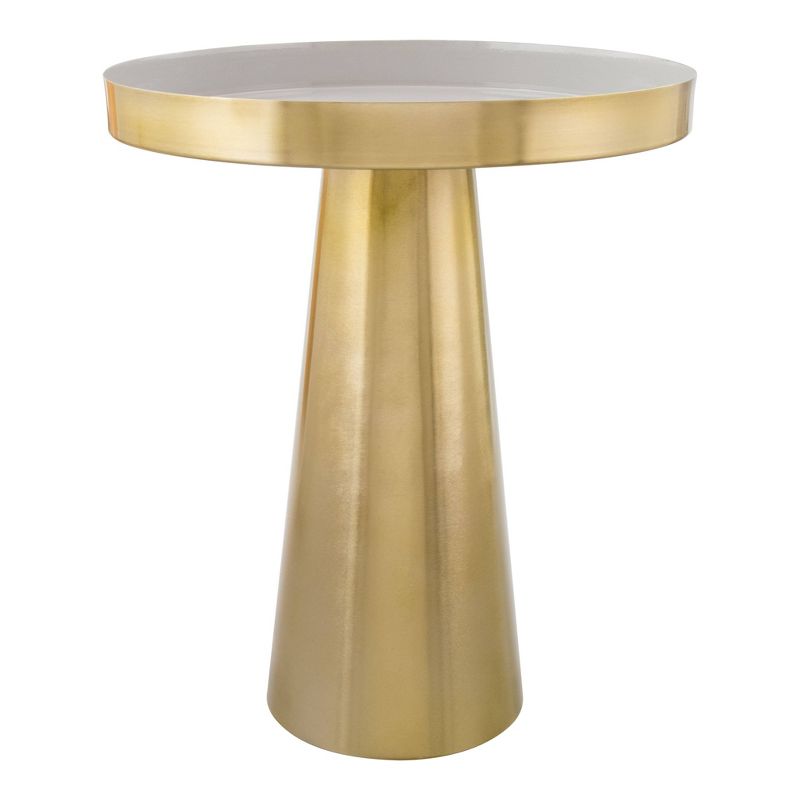 Niagra Side Table White/Gold - ZM Home