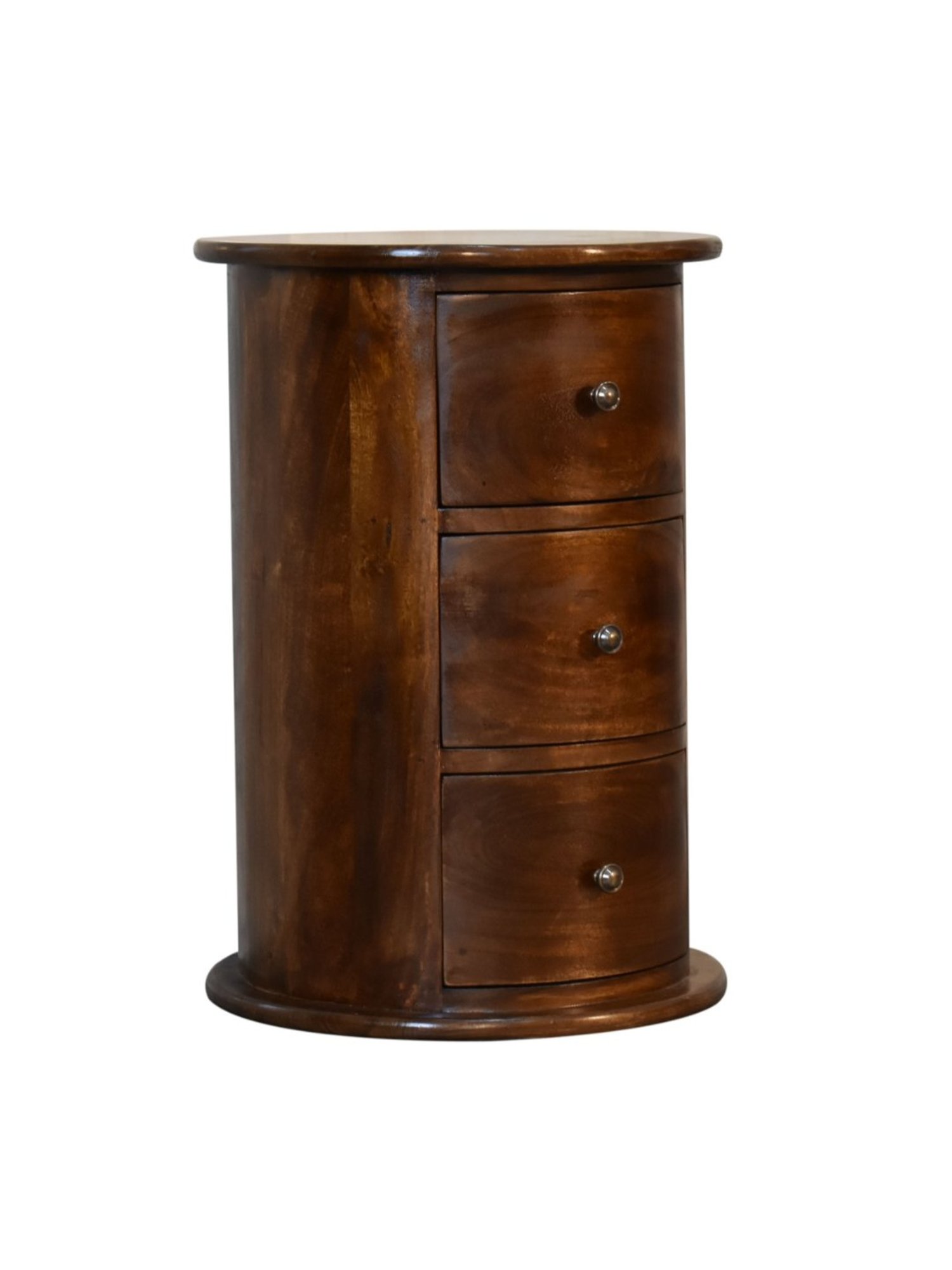 Fabindia Brown Sheesham Wood Textured Cabinet