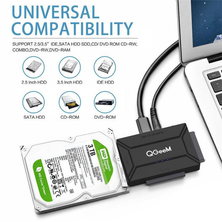 SATA to USB 3.0 IDE Adapter USB2.0 Sata Cable for 2.5 3.5 SATA IDE Hard Disk Drive Adapter USB C OTG HDD SSD USB Converter