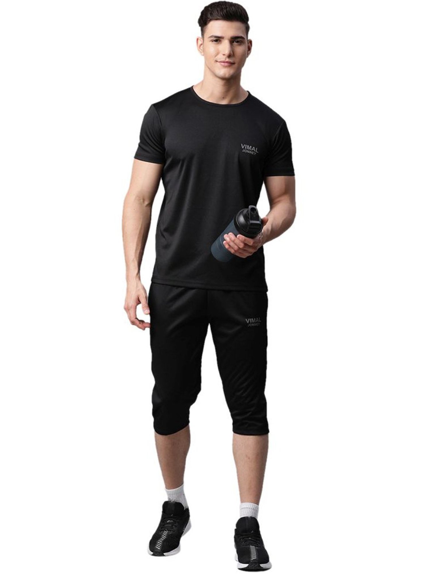 Vimal Jonney Black Regular Fit Shorts