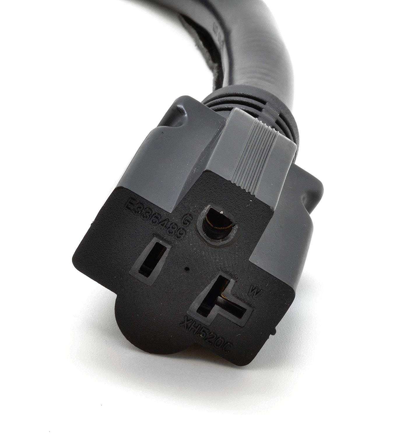 Ceptics RV TT-30 Plug to NEMA 5-20 Extension Power Cord, 30A 125/250V (1.5 Feet)
