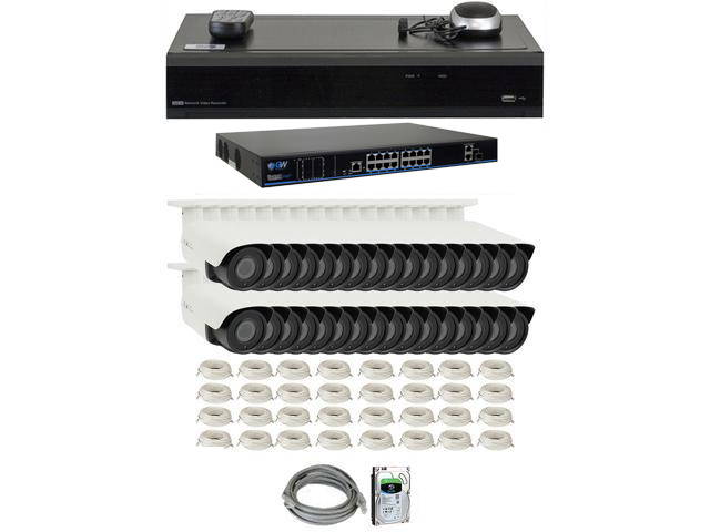 GW 16 Channel H.265 4K NVR 5-Megapixel (2592 x 1520) 4X Optical Zoom Network Video Security System, 16pcs 5MP 1920p 2.8-12mm Motorized Zoom POE Weatherproof Bullet IP Cameras, 120ft Night Vision