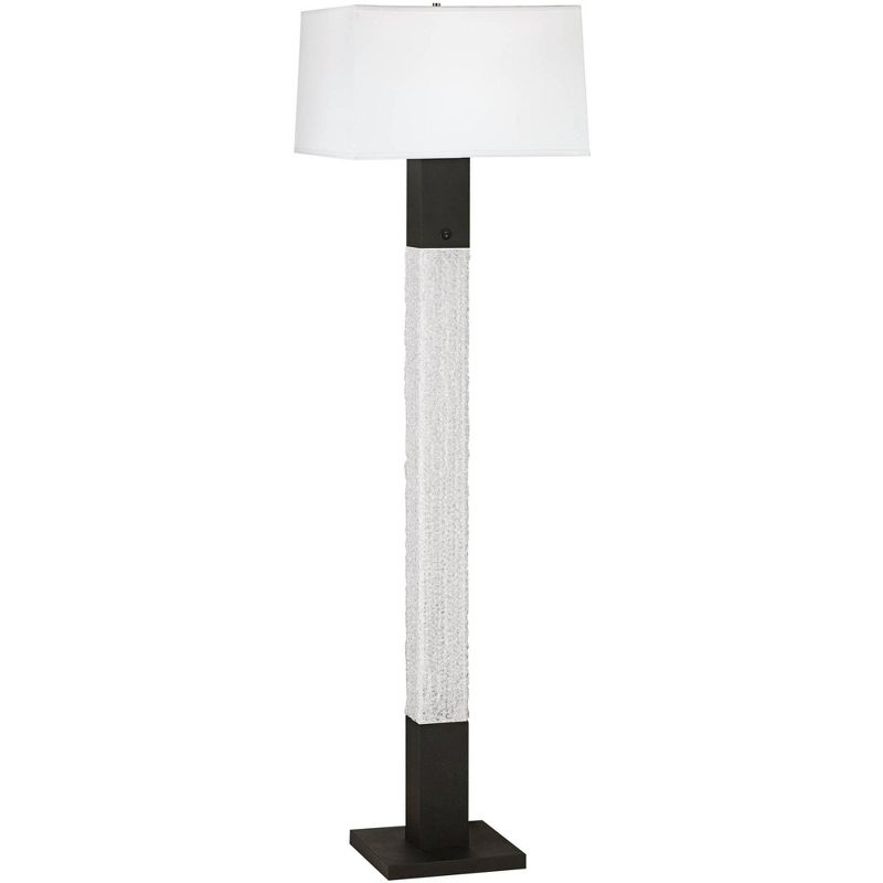360 Lighting Black and White Acrylic Square Column Modern Floor Lamp