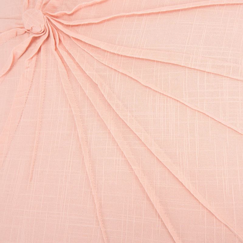 Twisted Tacked Knot Throw Pillow Pink - Rizzy Home