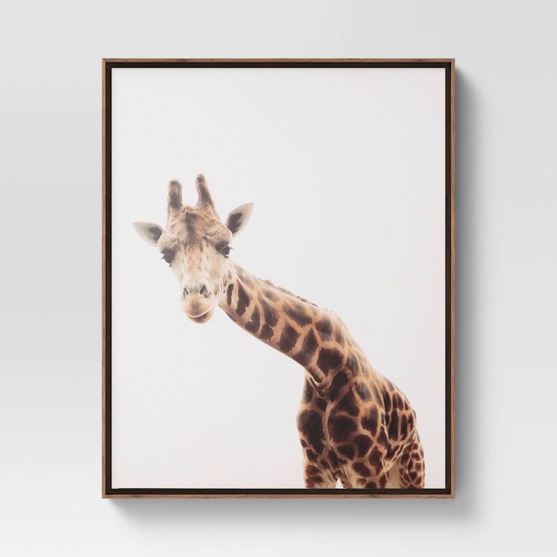 24" x 30" Giraffe Framed Wall Art Pink - Project 62™