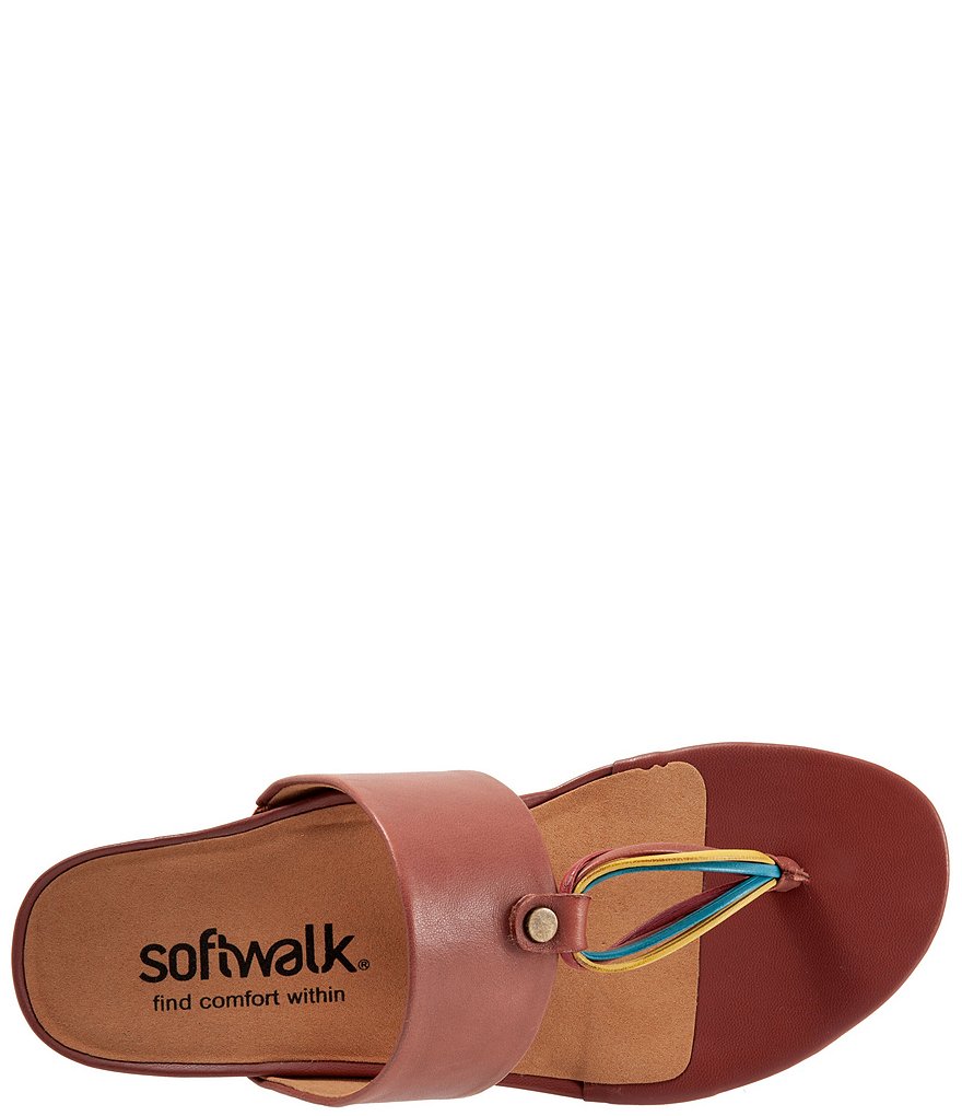 Softwalk Calimesa Leather Thong Slide Sandals