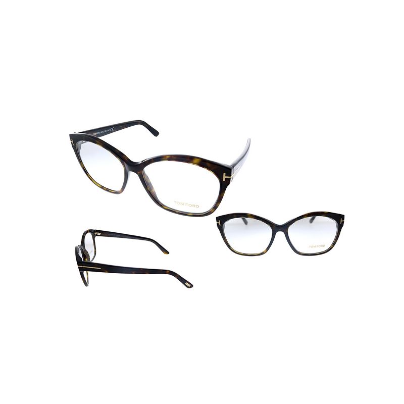 Tom Ford TF 5435 052 Womens Cat-Eye Eyeglasses Havana 57mm