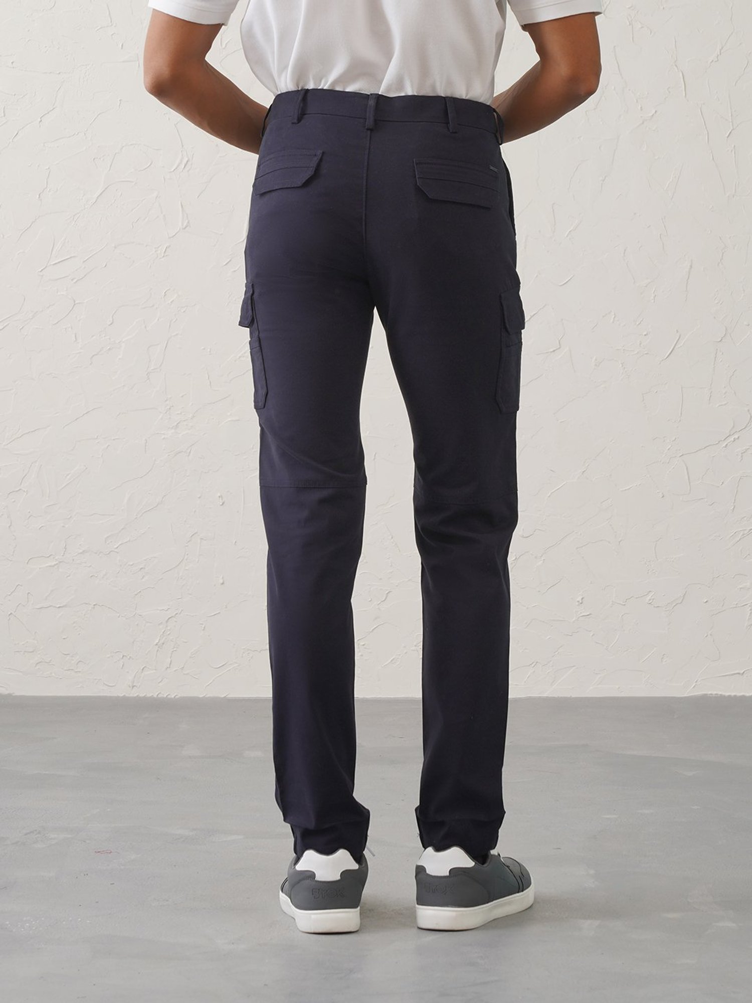 MinusOne Navy Slim Fit Cargos