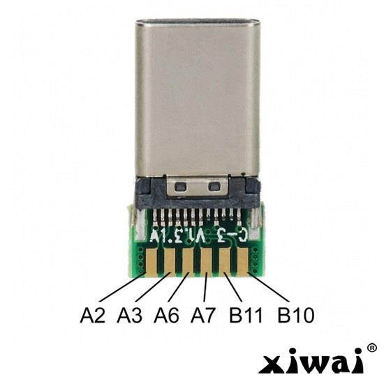 Xiwai DIY USB 3.1 Type C USB-C Male Plug Connector SMT type with PC Board