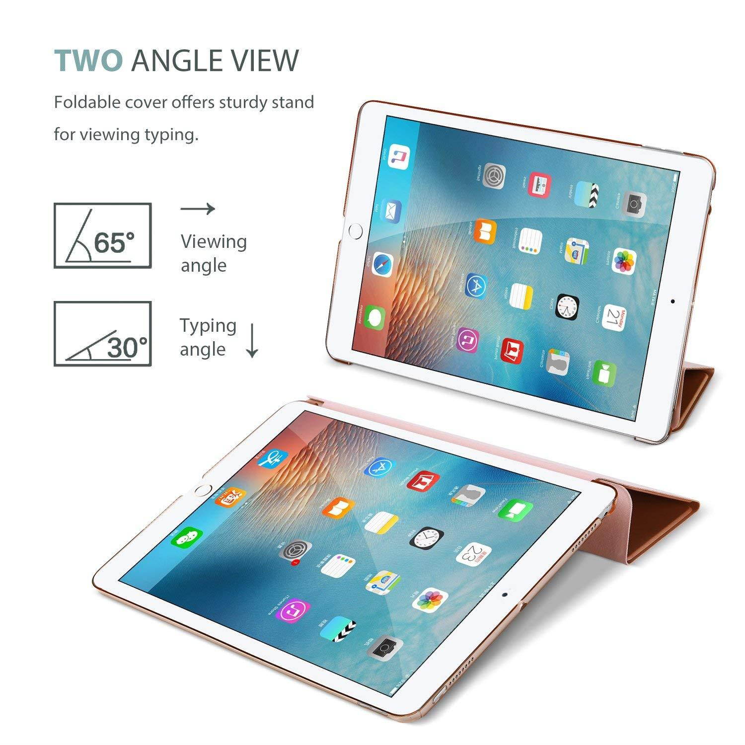 ProCase iPad Pro 10.5 Case 2017, Ultra Slim Lightweight Stand Smart Case Shell with Translucent Frosted Back Cover for Apple iPad Pro 10.5 Inch &ndash;Rose Gold