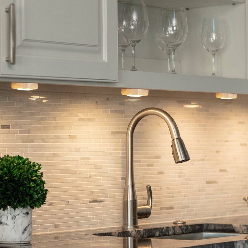 Brilliant Evolution 2pk Wireless LED Under Cabinet Puck Light