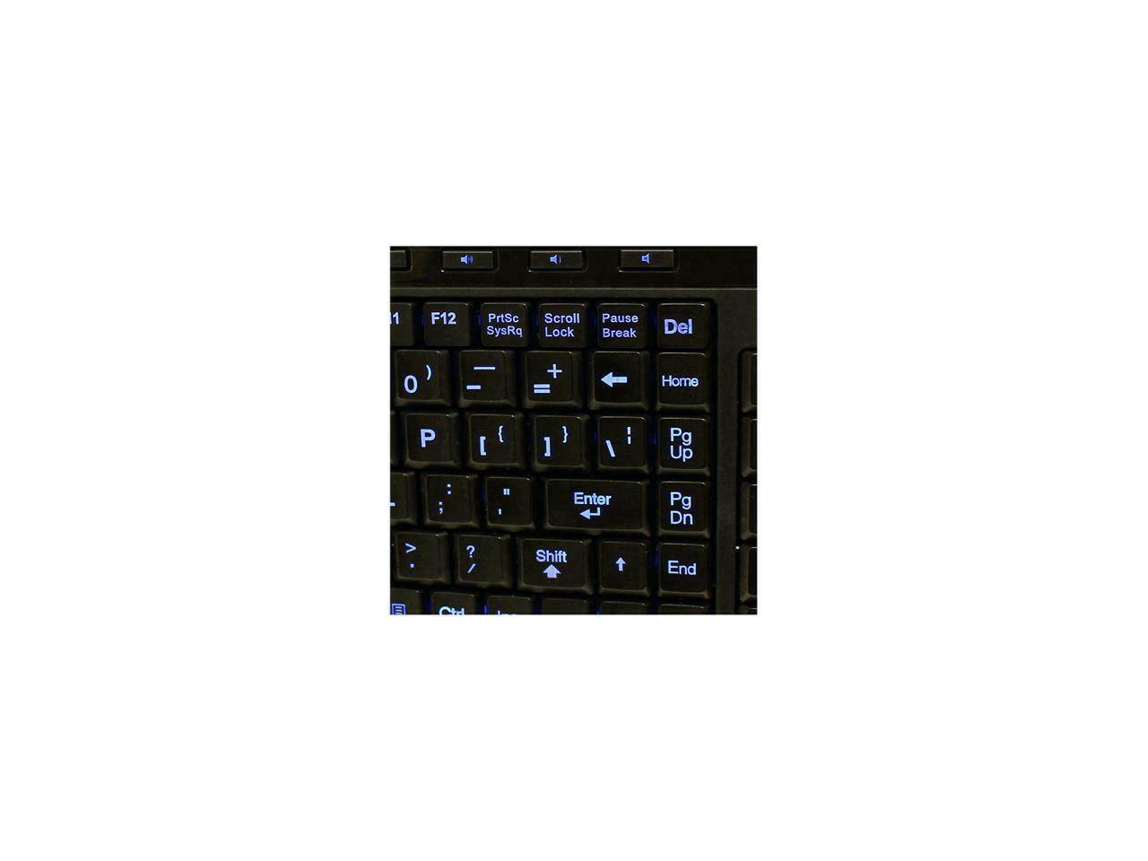 Adesso AKB-120EB SlimTouch  compact size USB keyboard wi 3 RGB colors illuminated