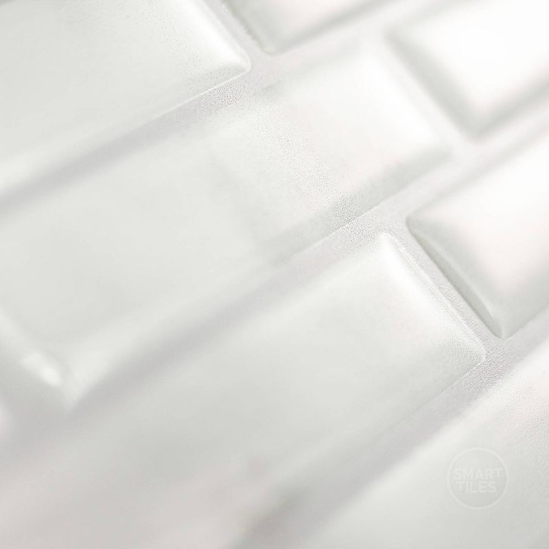 Smart Tiles 3D Peel and Stick Backsplash 4 Sheets of 10.20" x 9" Kitchen and Bathroom Wallpaper Milenza Bari