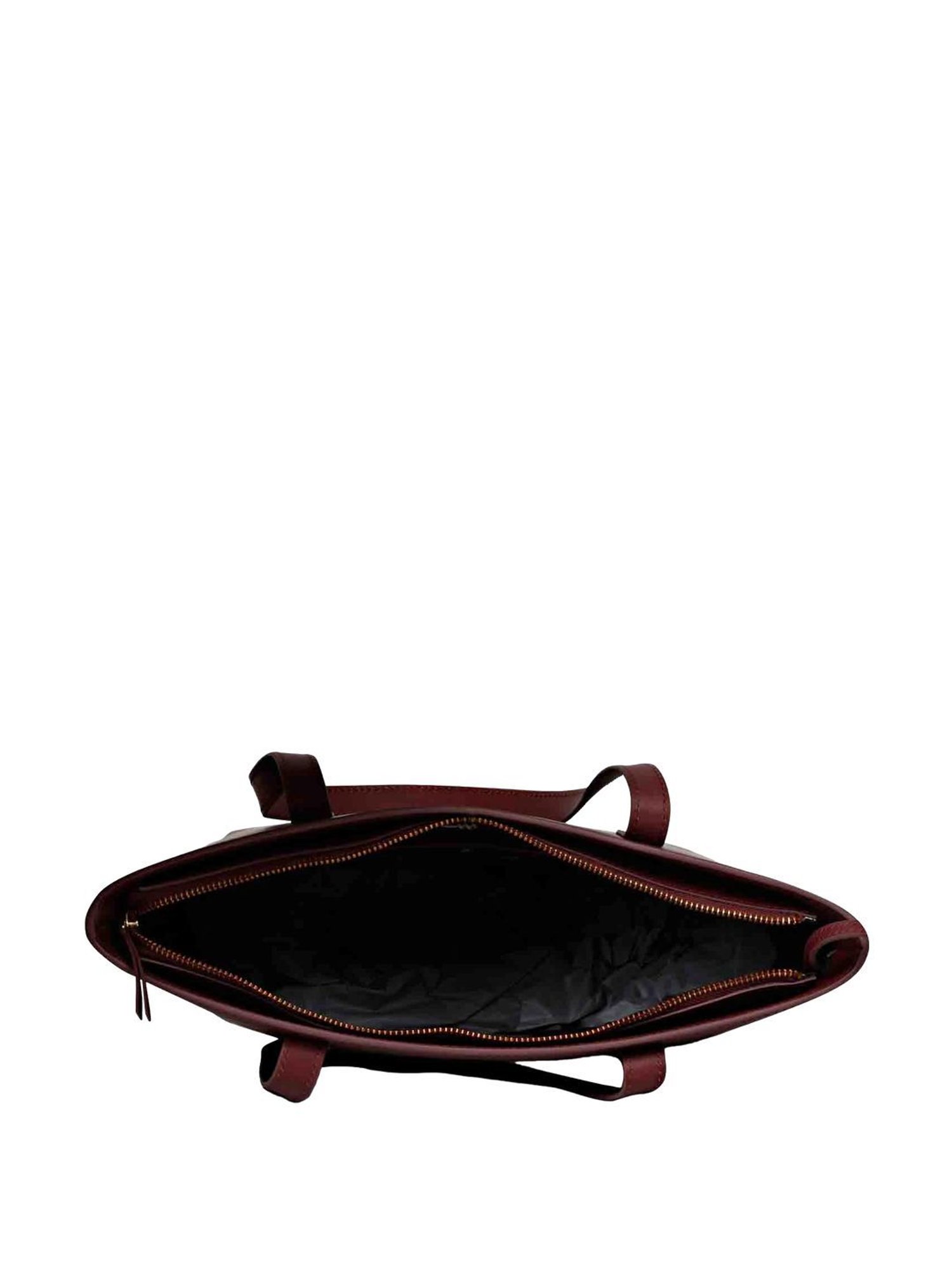 Saint G Brown Solid Medium Tote Handbag with pouch